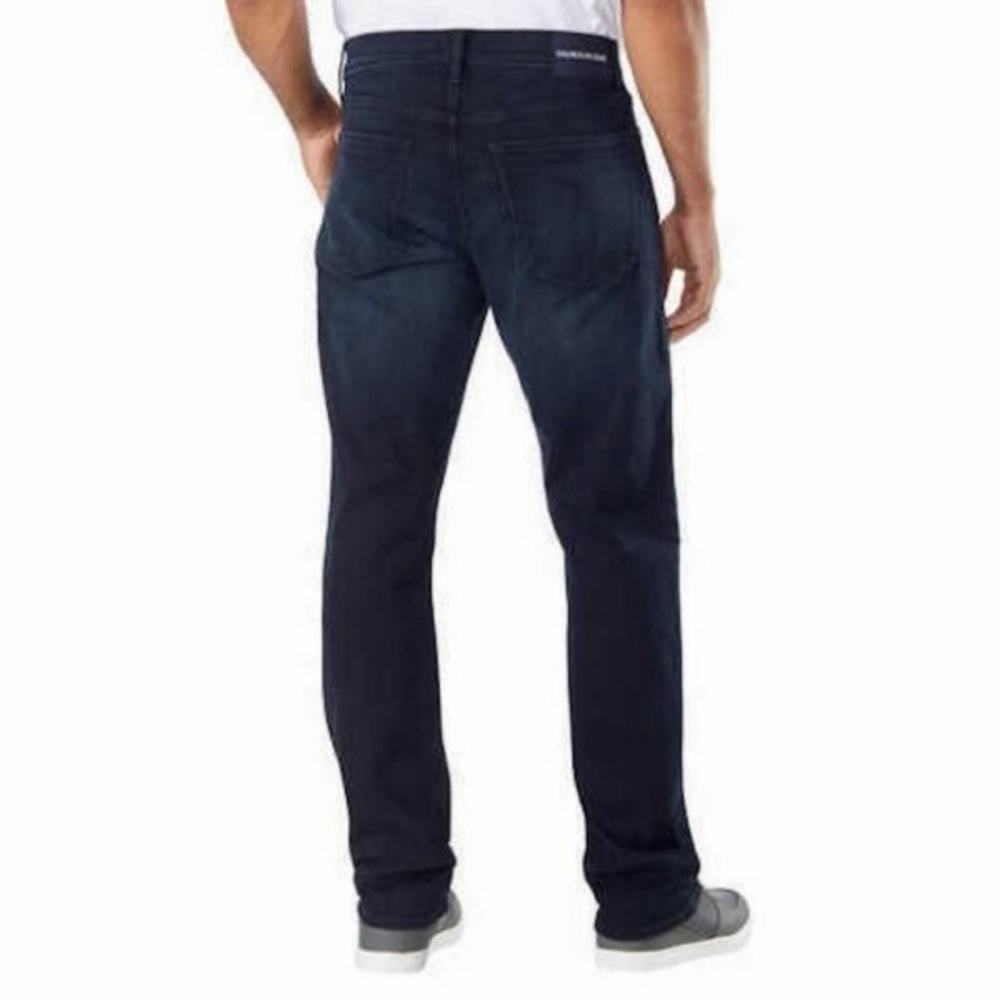 Calvin Klein Men's Standard Straight-Fit Stretch Jeans Deep Blue Size 38x30 - Picture 11 of 12